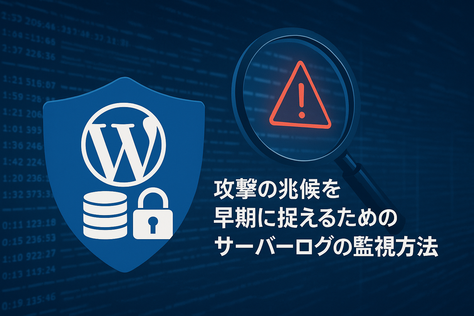 攻撃の兆候を早期に捉えるためのサーバーログの監視方法